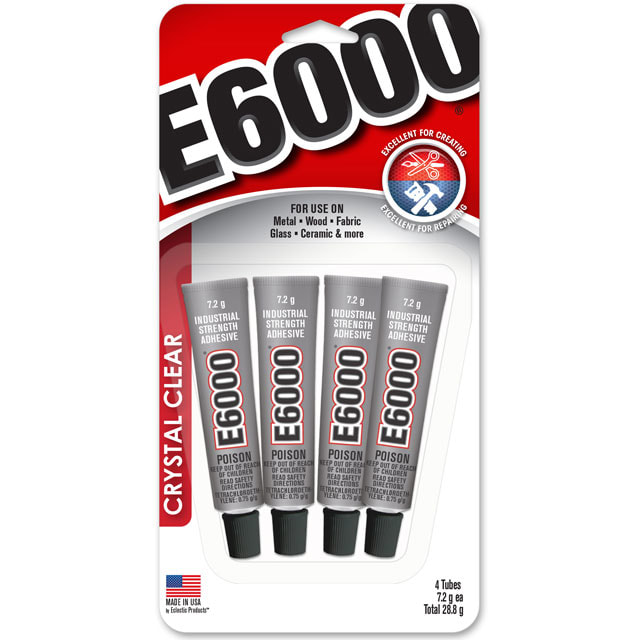 E6000 Industrial Strength Permanent Bond Adhesive Crafting Glue 0.5 oz.  Tube